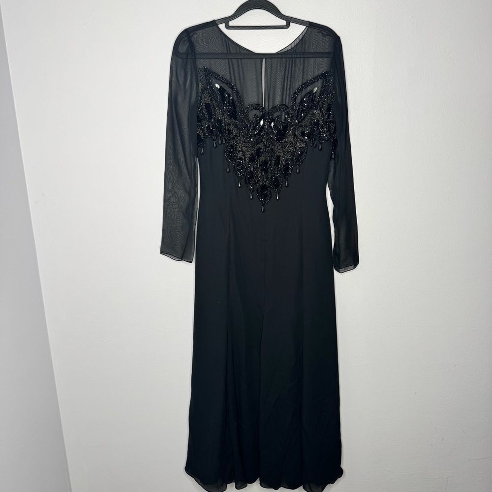 Kevan Hall black beaded dress size 8